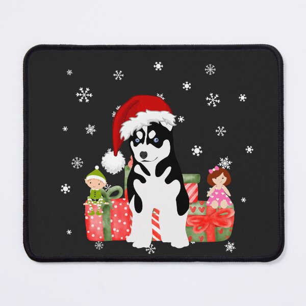 Item preview, Christmas Husky. Festive Husky. Christmas Dog. Christmas presents. designed and sold by Doggymadness.