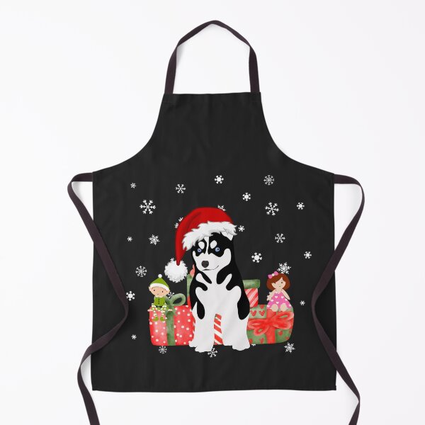 Item preview, Christmas Husky.  Festive Husky. Christmas Dog. Christmas presents. designed and sold by Doggymadness.