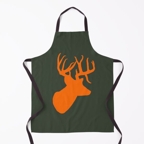 Item preview, Minimalist Hunter Orange Trophy Whitetail Buck Deer Head designed and sold by LifeCrush.