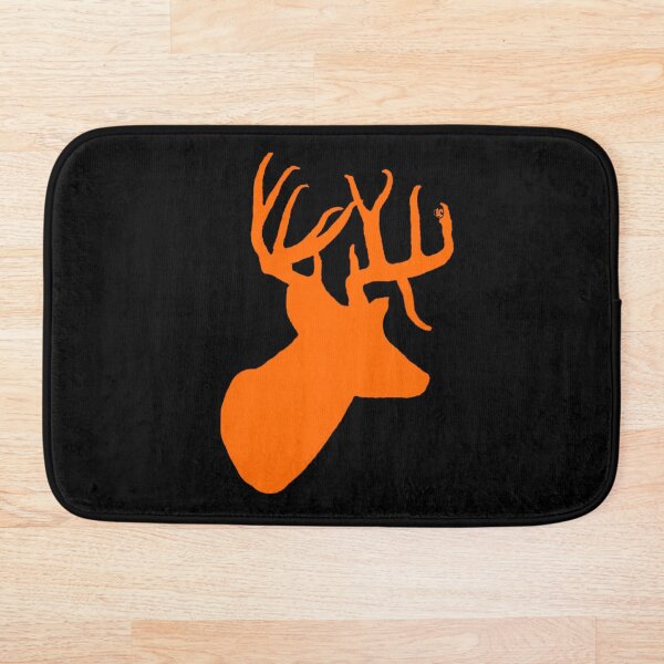 Item preview, Minimalist Hunter Orange Trophy Whitetail Buck Deer Head designed and sold by LifeCrush.