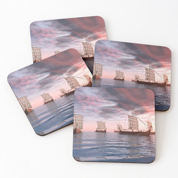 Item preview, Viking ships at sunset designed and sold by MIRO3D.