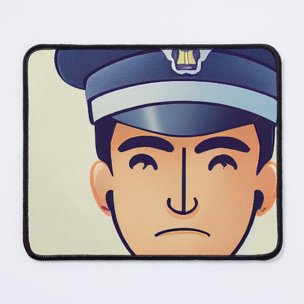 Item preview, Police officer cartoon minimalist designed and sold by ComicsFactory.