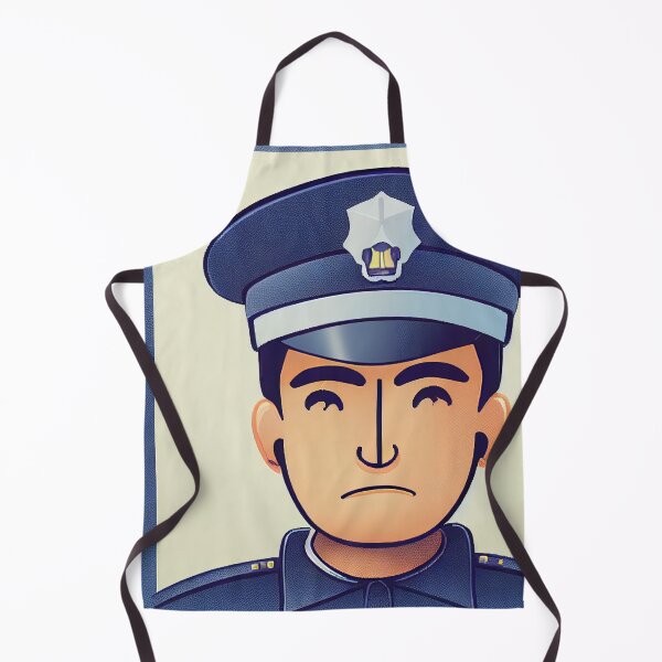 Item preview, Police officer cartoon minimalist designed and sold by ComicsFactory.