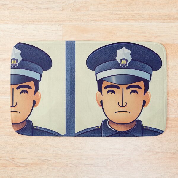 Item preview, Police officer cartoon minimalist designed and sold by ComicsFactory.