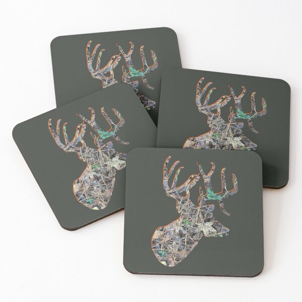 Item preview, Minimalist Camouflage Trophy Whitetail Buck Deer Head designed and sold by LifeCrush.