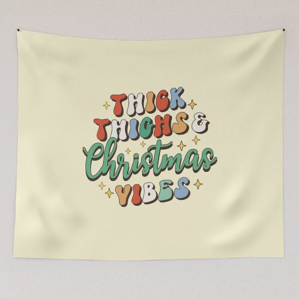 Item preview, Thick thighs and Christmas vibes Merry Christmas vintage shirt Christmas gift  designed and sold by ArtfulGiftShop.
