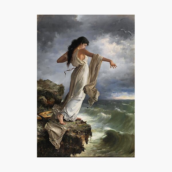 Item preview, Sappho  Greek poet | Death of Sappho by Miguel Carbonell Selva designed and sold by TeeARTHY.