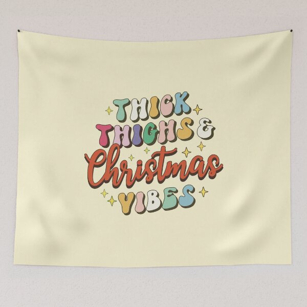 Item preview, Thick thighs and Christmas vibes Merry Christmas vintage shirt Christmas gift  designed and sold by ArtfulGiftShop.
