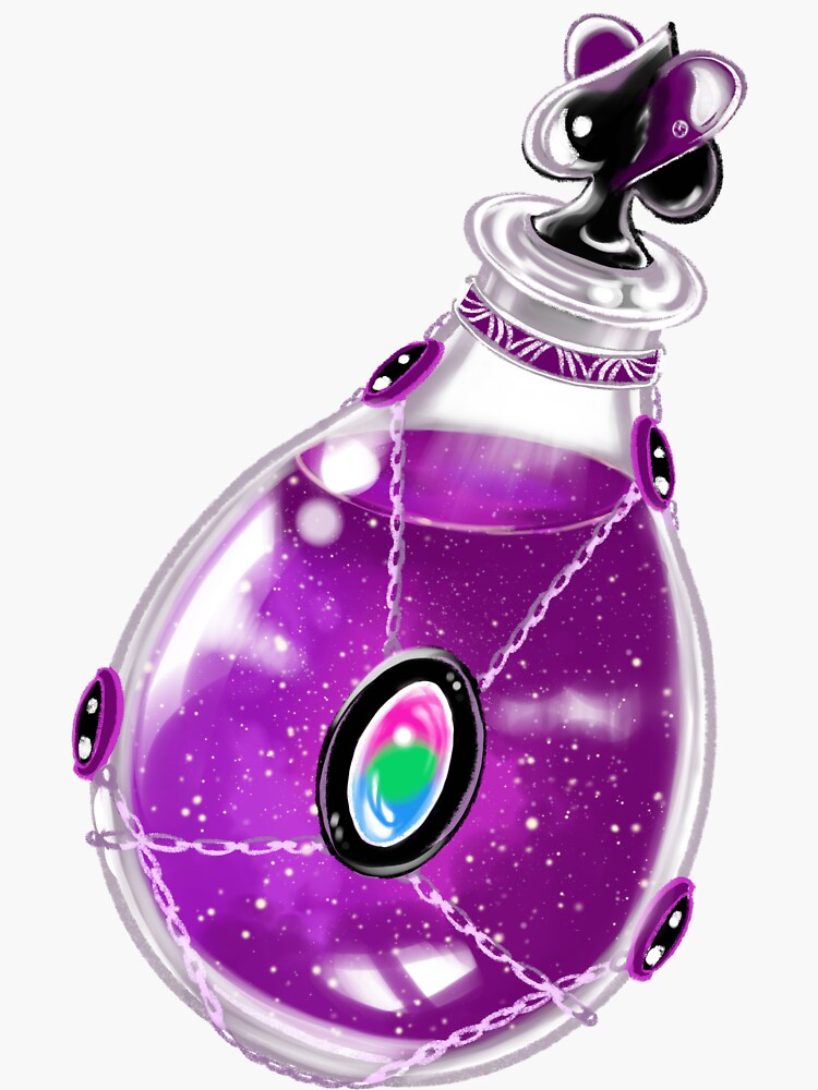 Thumbnail 3 of 3, Sticker, The AceSpec Travelling Potions: Galaxy Tonic - Polyromantic Ace designed and sold by may-bird.