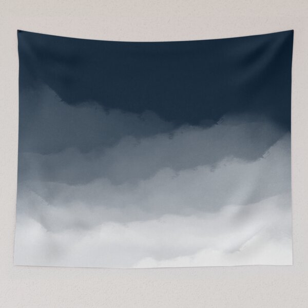 Item preview, Midnight Blue Watercolor Ombre (midnight blue/white) designed and sold by Design Minds Boutique.