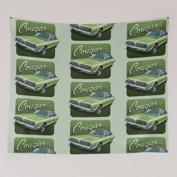 Item preview, 1967 Mercury Cougar in lime frost designed and sold by candc-retro.