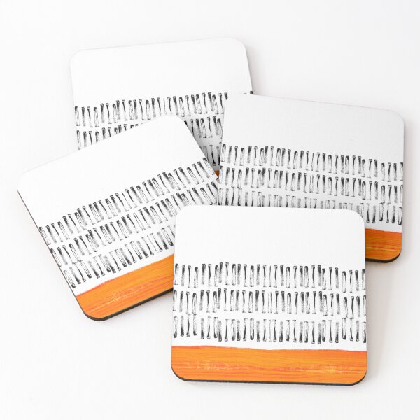 Item preview, Abstract Pattern Gray White And Orange  designed and sold by art64.