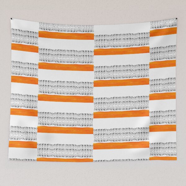 Item preview, Abstract Pattern Gray White And Orange designed and sold by art64.