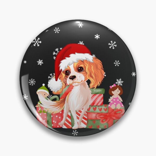 Item preview, Christmas Spaniel. Festive Spaniel. Christmas Dog. Christmas king charles spaniel. designed and sold by Doggymadness.