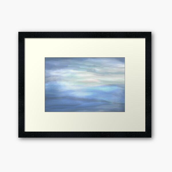 Clouds ocean art by Valerie Framed Art Print