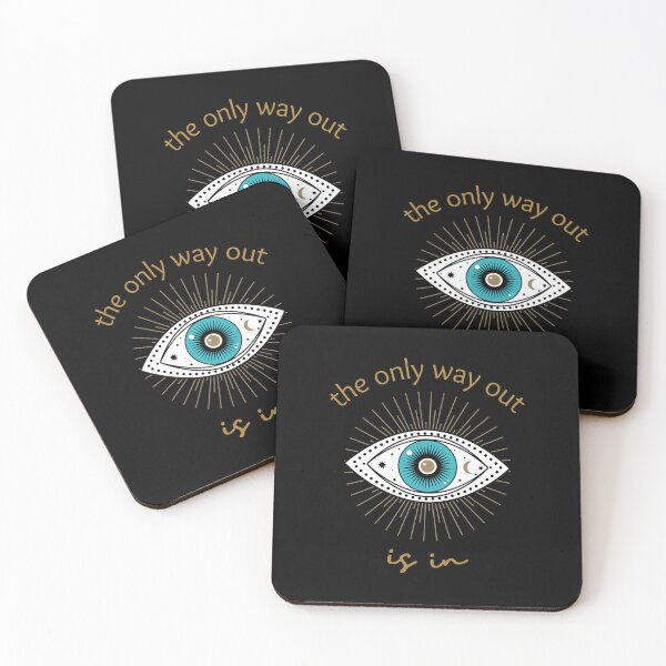 Item preview, Turquoise Third Eye Wisdom, The Only Way Out is in Sticker designed and sold by MagicWolfStar.
