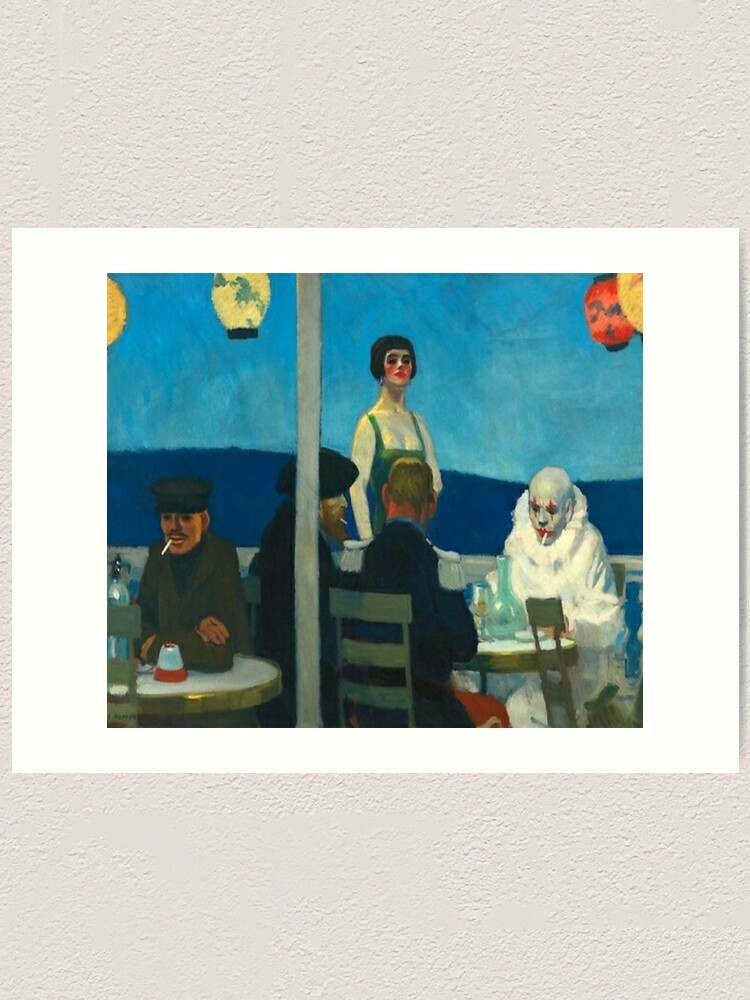 Edward Hopper Impression sur toile Soir Bleu (1914) - Décoration murale