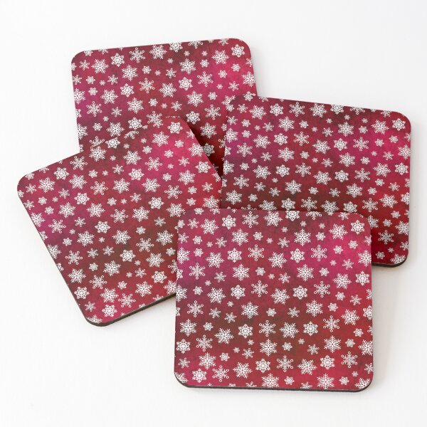 Item preview, Let It Snow! Falling Snowflakes on Red Background designed and sold by gjsart.