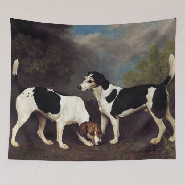 Item preview, couple of Foxhound Dogs - george stubbs  designed and sold by Vintage Designs +.
