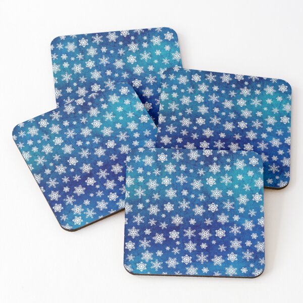 Item preview, Let It Snow! Falling Snowflakes on Blue Background designed and sold by gjsart.