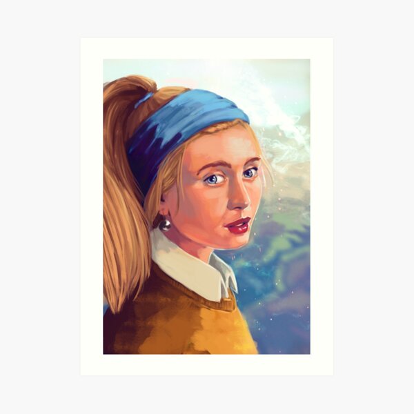 Girl with Pearl – Modern – Gaze Art Print