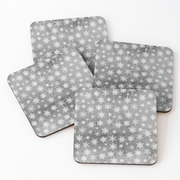 Item preview, Let It Snow! Falling Snowflakes on Gray Background designed and sold by gjsart.