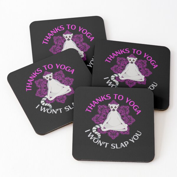 Item preview, Thanks to yoga i won't slap you funny yoga lemur designed and sold by reka88.