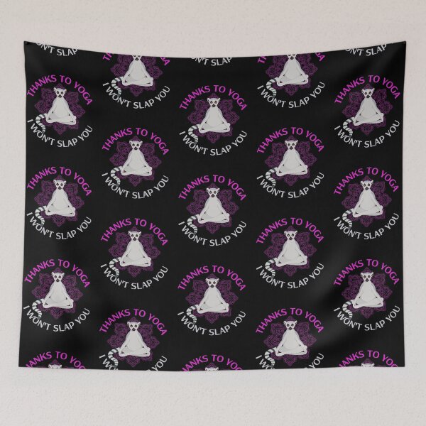 Item preview, Thanks to yoga i won't slap you funny yoga lemur designed and sold by reka88.