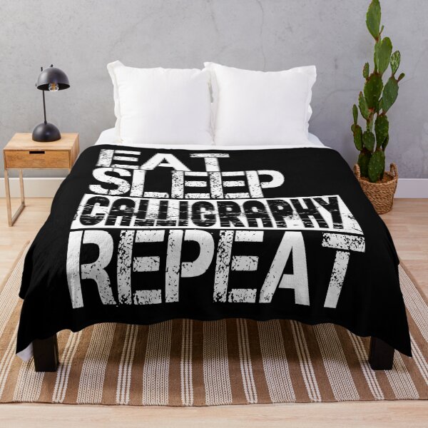 Item preview, Eat Sleep Calligraphy Repeat, Grunge designed and sold by ACC .