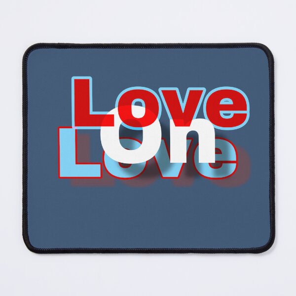 Item preview, red white blue love on love text designed and sold by Khala.