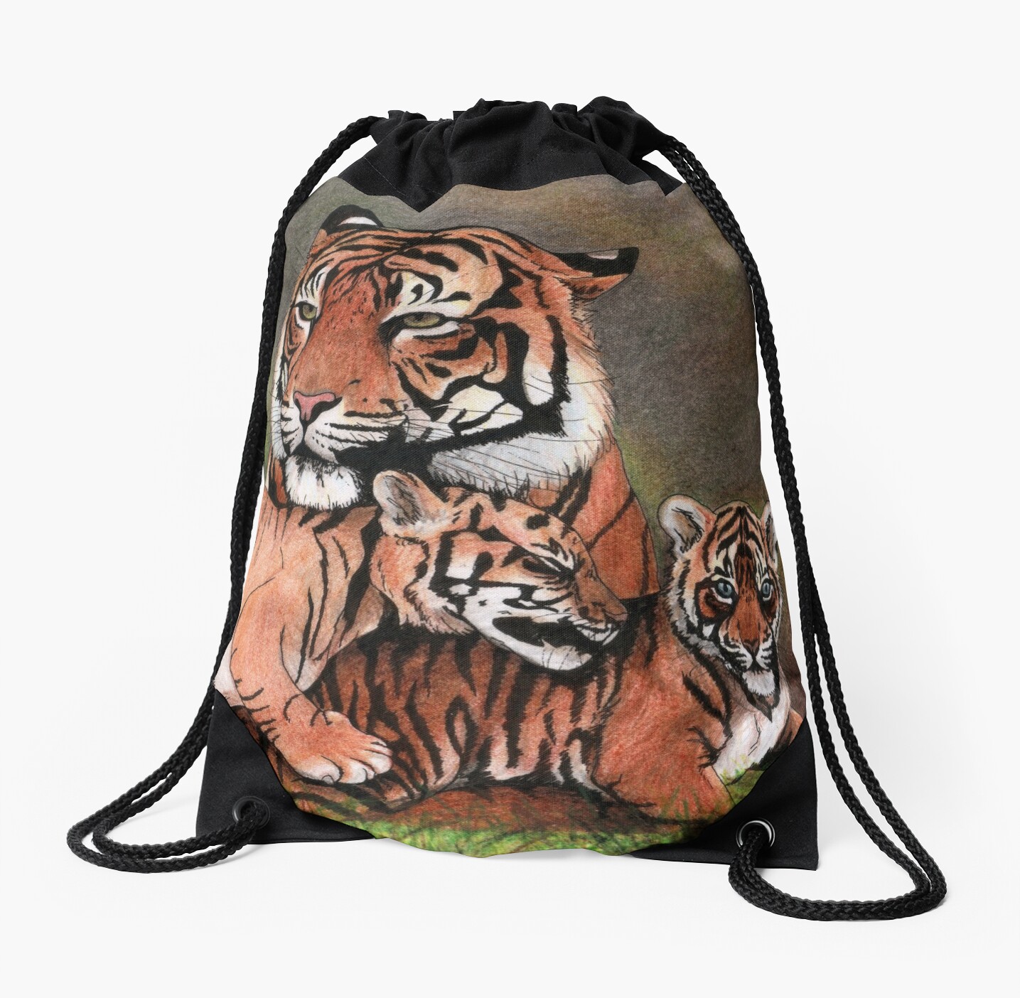 fluffy tiger print bag