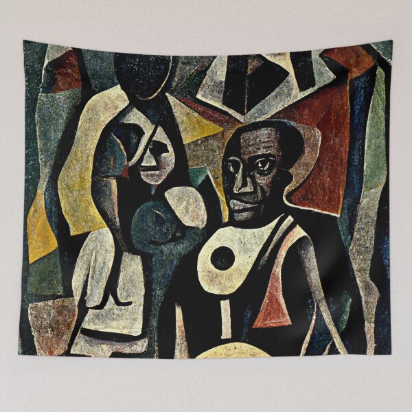 Item preview, Black Family_In_Colour_Picasso Style designed and sold by GambiJoop.