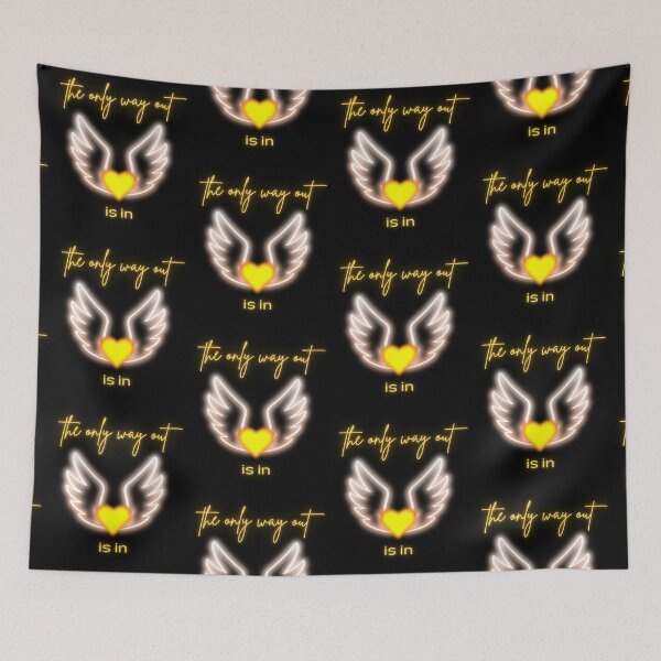 Item preview, Winged Neon Heart, The Only Way Out is in T-shirt designed and sold by MagicWolfStar.