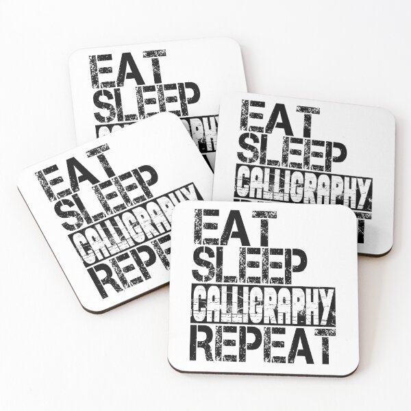 Item preview, Eat Sleep Calligraphy Repeat, Grunge  designed and sold by ACC .