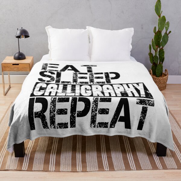 Item preview, Eat Sleep Calligraphy Repeat, Grunge designed and sold by ACC .
