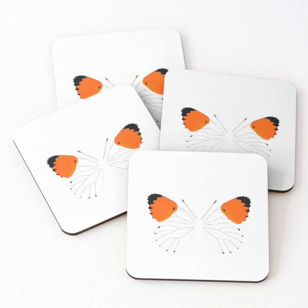 Item preview, Orange Tip Butterfly in stylized style designed and sold by AndrasVasasArt.
