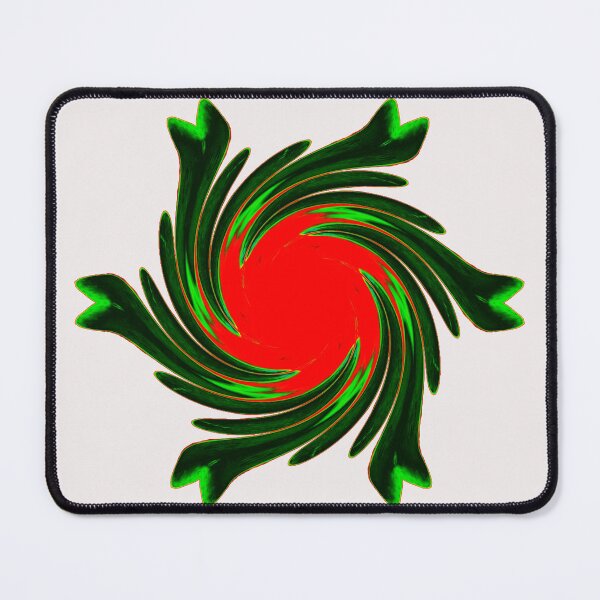 Item preview, Green abstract pattern with red centre designed and sold by Rozzzita7.