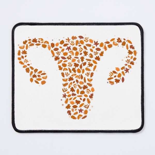 Item preview, FALL LEAVES UTERUS | UTERUS GRAPHIC OF FALL LEAVES & GOLD STARS designed and sold by Festive Feminist.