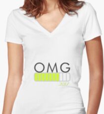 OMG Women's Fitted V-Neck T-Shirt