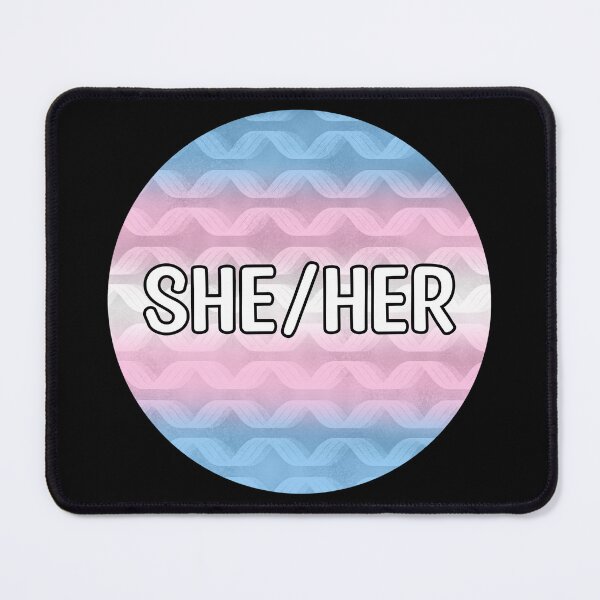 Item preview, She/Her Transgender Pride Pronouns designed and sold by Mickey Kyan.