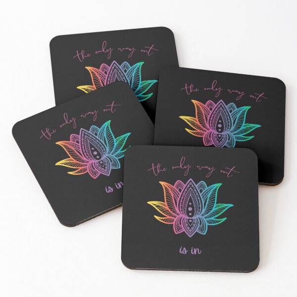 Item preview, Colorful Lotus Flower, The Only Way Out is in Sticker designed and sold by MagicWolfStar.