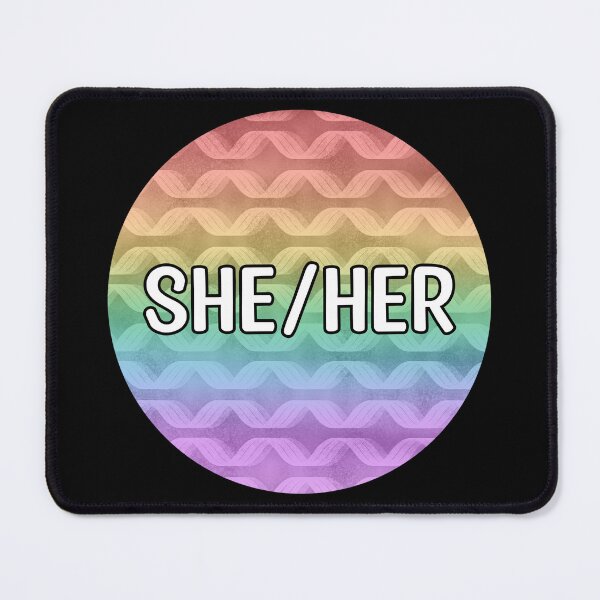 Item preview, She/Her Rainbow Pronouns designed and sold by Mickey Kyan.
