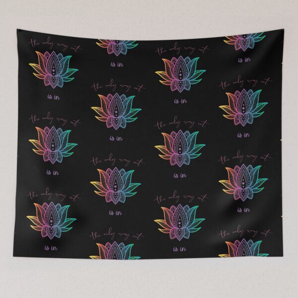 Item preview, Colorful Lotus Flower, The Only Way Out is in Sticker designed and sold by MagicWolfStar.