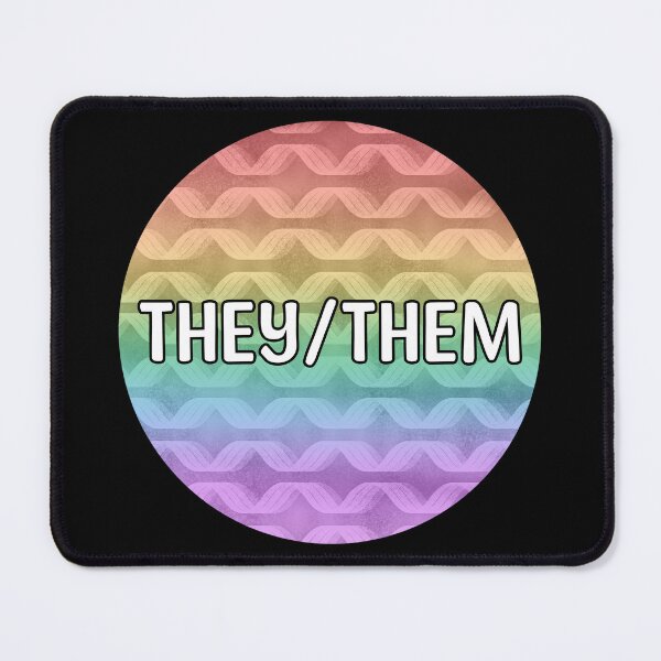 Item preview, They/Them Rainbow Pronouns designed and sold by Mickey Kyan.