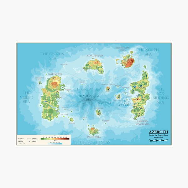 Item preview, Detailed Azeroth map designed and sold by Sturmbart.