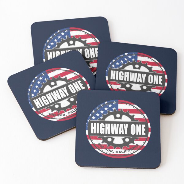 Item preview, Highway One US Vintage Flag Color Cycling Design designed and sold by CynthiaGraphics.