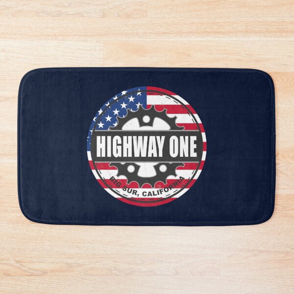 Item preview, Highway One US Vintage Flag Color Cycling Design designed and sold by CynthiaGraphics.