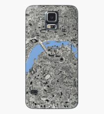 London Map print Zeichnung Hülle & Klebefolie für Samsung Galaxy