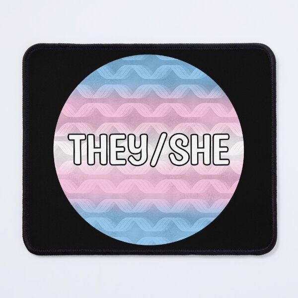 Item preview, They/She Transgender Pride Pronouns designed and sold by Mickey Kyan.
