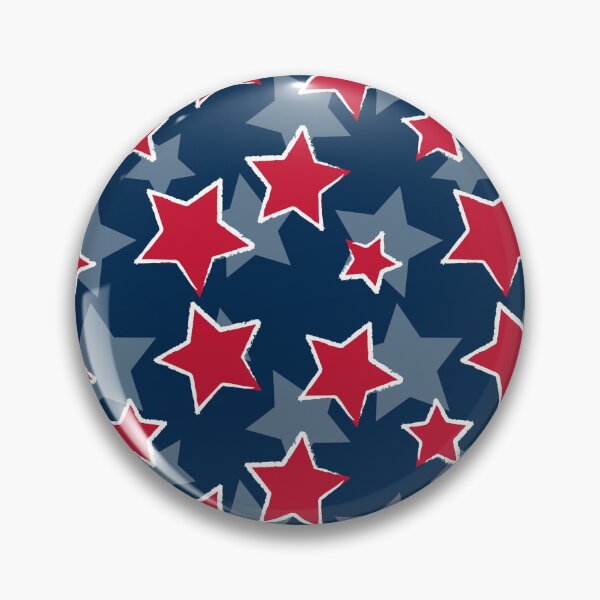 Item preview, Brilliant Star Pattern - Red Stars on a Blue Background designed and sold by gjsart.